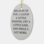 "WAAROM IK VAN JE hou" CHRISTMAS ORNAMENT (Links)