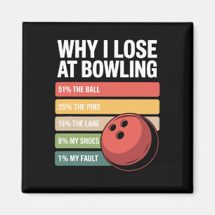 Waarom ik verlies bij bowling grappige bowler excu magneet