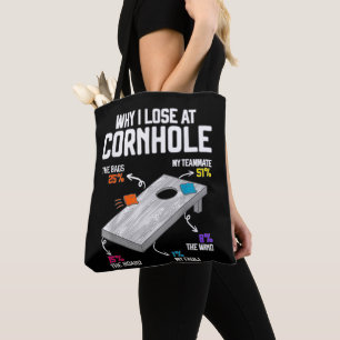 Waarom ik verlies met Cornhole Humor Toss Like a B Draagtas