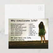 Waarom ingewikkelde citaat van het leven briefkaart (Voorkant / Achterkant)
