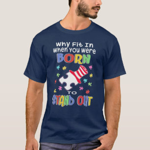 Waarom Inpassen Autisme Vader Verjaardag Puzzels T-shirt
