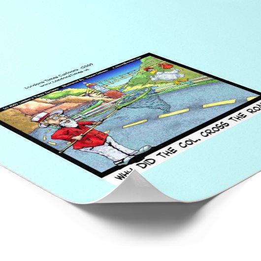 Waarom is Chicken Cross Road niet? Funny Canvas Pr Poster (Hoek)