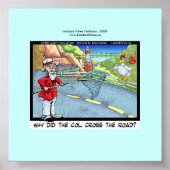 Waarom is Chicken Cross Road niet? Funny Canvas Pr Poster (Voorkant)