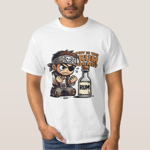 Waarom is de rum weg? t-shirt