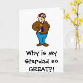 Waarom is mijn stiefvader zo geweldig?! kaart (Gele Bloem)