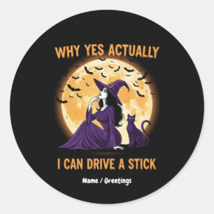Waarom Ja, Eigenlijk Kan Ik Heel Grappig Een Stuur Ronde Sticker