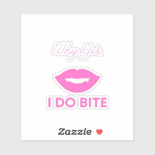 Waarom ja ik bijt sticker (Vel)
