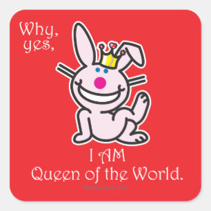 Waarom ja vierkante sticker