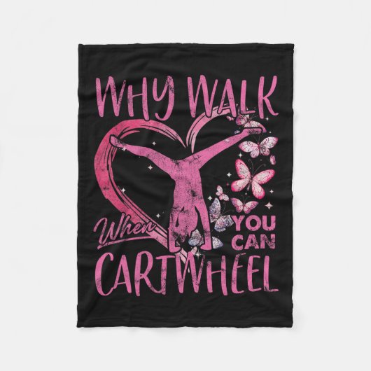 Waarom loop je als je gymnastiekgymnastiek kan car fleece deken (Voorkant)