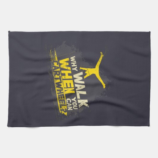 Waarom lopen als je een draai kan maken theedoek (Horizontaal)