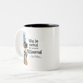 Waarom normaal zijn tweekleurige koffiemok (Voorkant links)