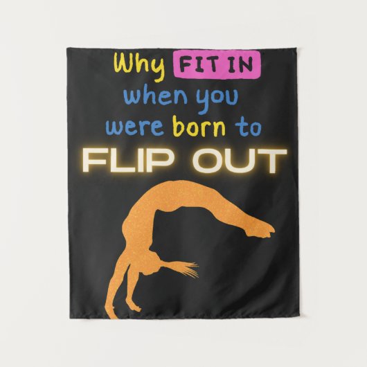 Waarom pas je in als je geboren bent? wandkleed (Voorkant)