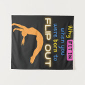 Waarom pas je in als je geboren bent? wandkleed (Voorkant (horizontaal))