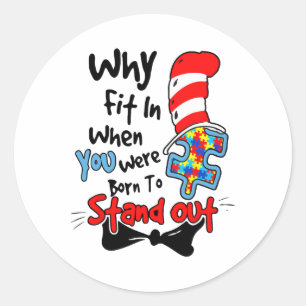 Waarom passen in Doctor Teacher Cat in Pet Koel Au Ronde Sticker