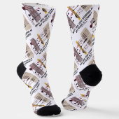 Waarom staar je naar mijn rijen en tegels? sokken (Gebogen)