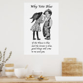 Waarom Stemmen Blauw in 2024 Poster (Keuken)