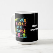 Waarom was 6 bang voor 7 de betekenis achter "7-8- koffiemok (Voorkant links)