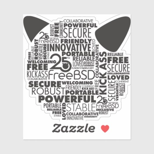 Waarom we houden van FreeBSD 25th Jubileum Sticker (Vel)