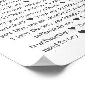 Waarom we van jou houden papa | Aangepaste fotocol Poster (Hoek)