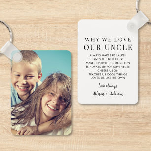 Waarom we van papa foto houden sleutelhanger