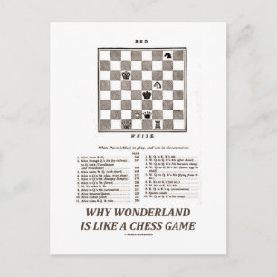Waarom Wonderland als een schaakspel is (preface) Briefkaart