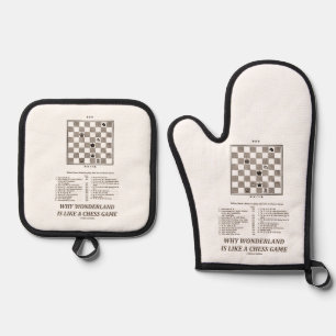 Waarom Wonderland als een schaakspel is (preface) Ovenwant & Pannenlap Set