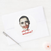 Waarom zo rood ronde sticker (Envelop)