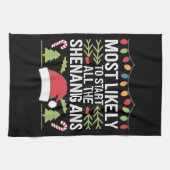 Waarschijnlijk beginnen alle Shenanigans grappig Theedoek (Horizontaal)