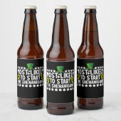Waarschijnlijk beginnen de Shenanigans St Patricks Bier Etiket (Flessen)