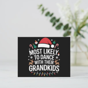 Waarschijnlijk dansen ze met hun kleinkinderen feestdagenkaart
