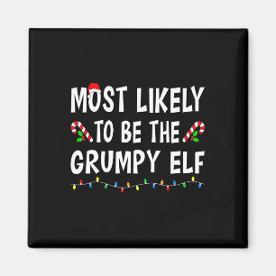 Waarschijnlijk de Grumpy Elf Xmas Funny Family Magneet
