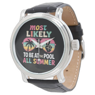 Waarschijnlijk de hele zomer bij het zwembad leraa horloge