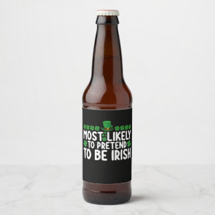 Waarschijnlijk doen ze alsof ze Irish St Patricks Bier Etiket