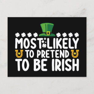 Waarschijnlijk doen ze alsof ze Irish St Patricks  Briefkaart