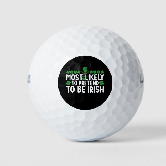 Waarschijnlijk doen ze alsof ze Irish St Patricks  Golfballen (Voorkant)