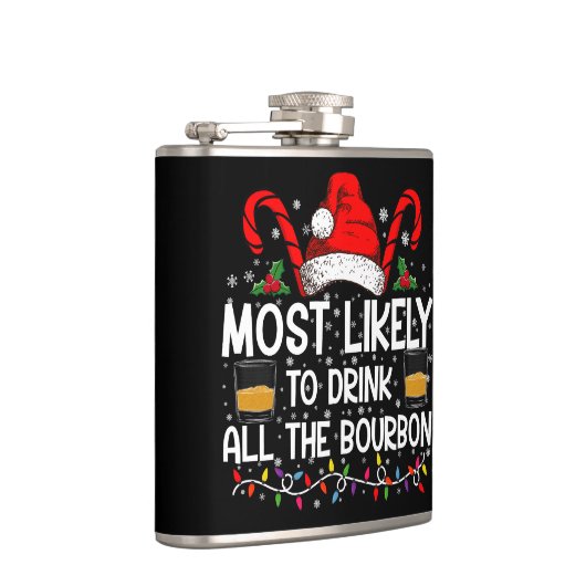 Waarschijnlijk Drink hij al de Bourbon kerst Heupfles (Rechts)