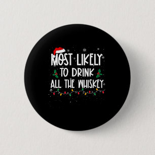 Waarschijnlijk Drink hij al de whisky Christmas Dr Ronde Button 5,7 Cm