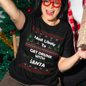 Waarschijnlijk Drink met kerstmis T-shirt