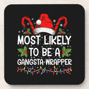 Waarschijnlijk een gangsta wrapper familie Xmas Bier Onderzetter