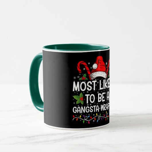 Waarschijnlijk een gangsta wrapper familie Xmas Mok (Voorkant links)