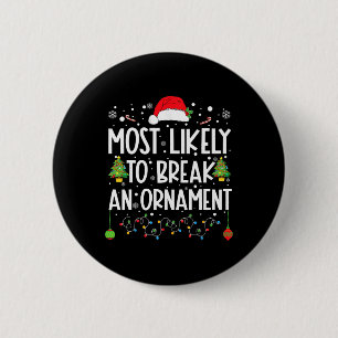 Waarschijnlijk een Ornament te breken leuk familie Ronde Button 5,7 Cm
