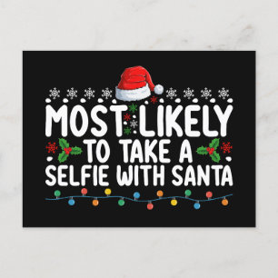 Waarschijnlijk een selfie maken met Kerstmis Briefkaart
