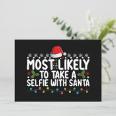 Waarschijnlijk een selfie maken met Kerstmis Kaart (Staand voorkant)