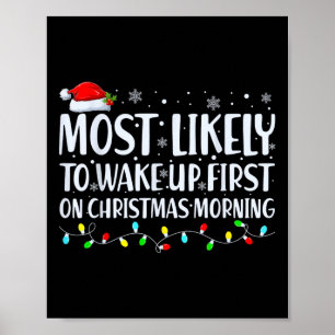 Waarschijnlijk eerst wakker worden op kerstavond poster