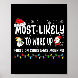 Waarschijnlijk eerst wakker worden op kerstavond poster