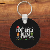 Waarschijnlijk eet ik alle Hershey Kisses Fun Xmas Sleutelhanger (Voorkant)