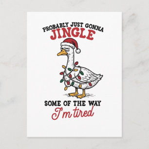 Waarschijnlijk ga ik gewoon wat ganzenkerst jingle feestdagenkaart