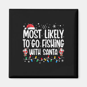 Waarschijnlijk Gevist met Santa Funny Family Magneet