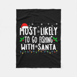Waarschijnlijk Gevist met Santa Vissen Funny Fleece Deken