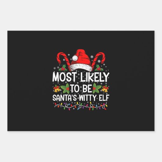 Waarschijnlijk is het Kerstman's geestige elf kers Inpakpapier Vel (Voorkant)